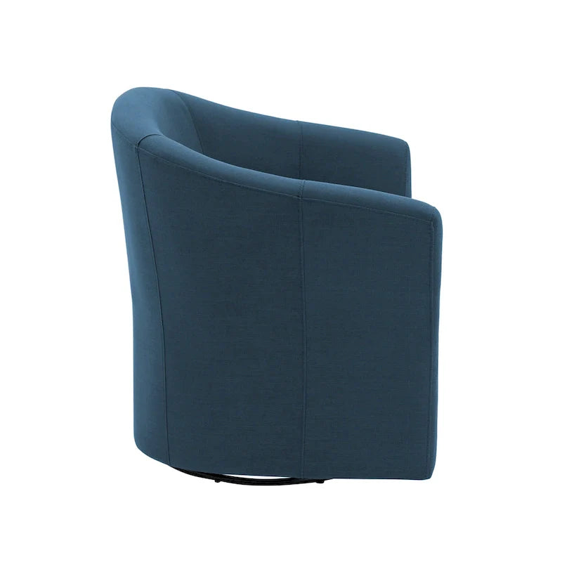 Upholstered Swivel Barrel Accent Chairs, Set Of 2 - 30.71W 27.56D 29.93H