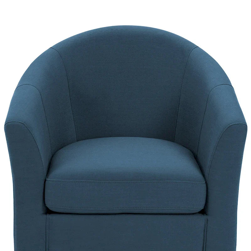 Upholstered Swivel Barrel Accent Chairs, Set Of 2 - 30.71W 27.56D 29.93H