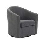 Upholstered Swivel Barrel Accent Chairs, Set Of 2 - 30.71W 27.56D 29.93H