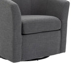 Upholstered Swivel Barrel Accent Chairs, Set Of 2 - 30.71W 27.56D 29.93H