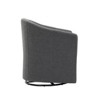 Upholstered Swivel Barrel Accent Chairs, Set Of 2 - 30.71W 27.56D 29.93H