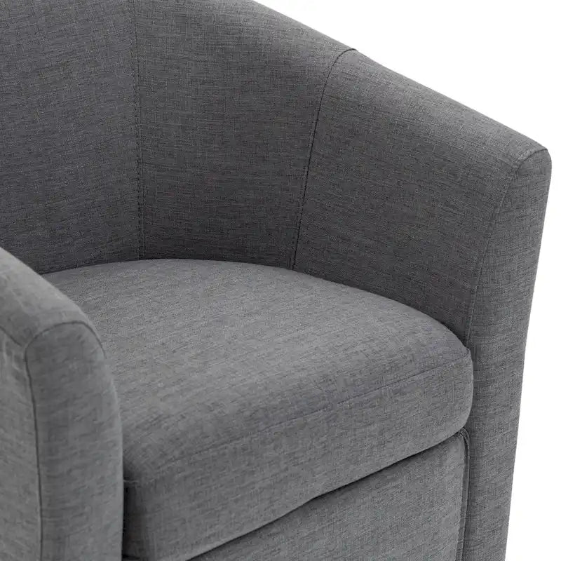 Upholstered Swivel Barrel Accent Chairs, Set Of 2 - 30.71W 27.56D 29.93H