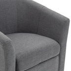 Upholstered Swivel Barrel Accent Chairs, Set Of 2 - 30.71W 27.56D 29.93H