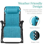 Best Choice Products Oversized Zero Gravity Folding Recliner With Removable Cushion And Side Tray - Fossil Gray