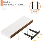 16 Inch Floating Wall Shelves, 3 Pack