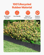 VEVOR Rubber Mulch Mat, 2 Rolls, 96 x 22 inch, Black - HJ6002
