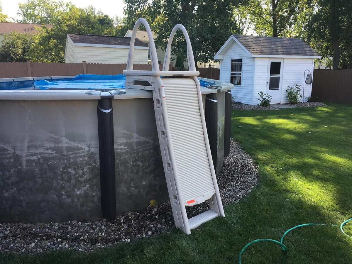 Confer Plastics Above Ground Pool Roll-Guard Safety Ladder, Adjustable - 7200