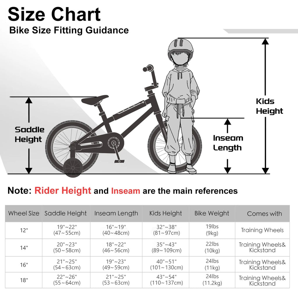 Glerc Kids BMX Style Bicycle 14 Inch Blue With Training Wheels And Coaster Brake