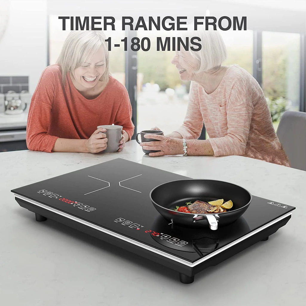 VBGK Double Induction Cooktop, 24 Inch, 2 Burner, 110V, 4000W