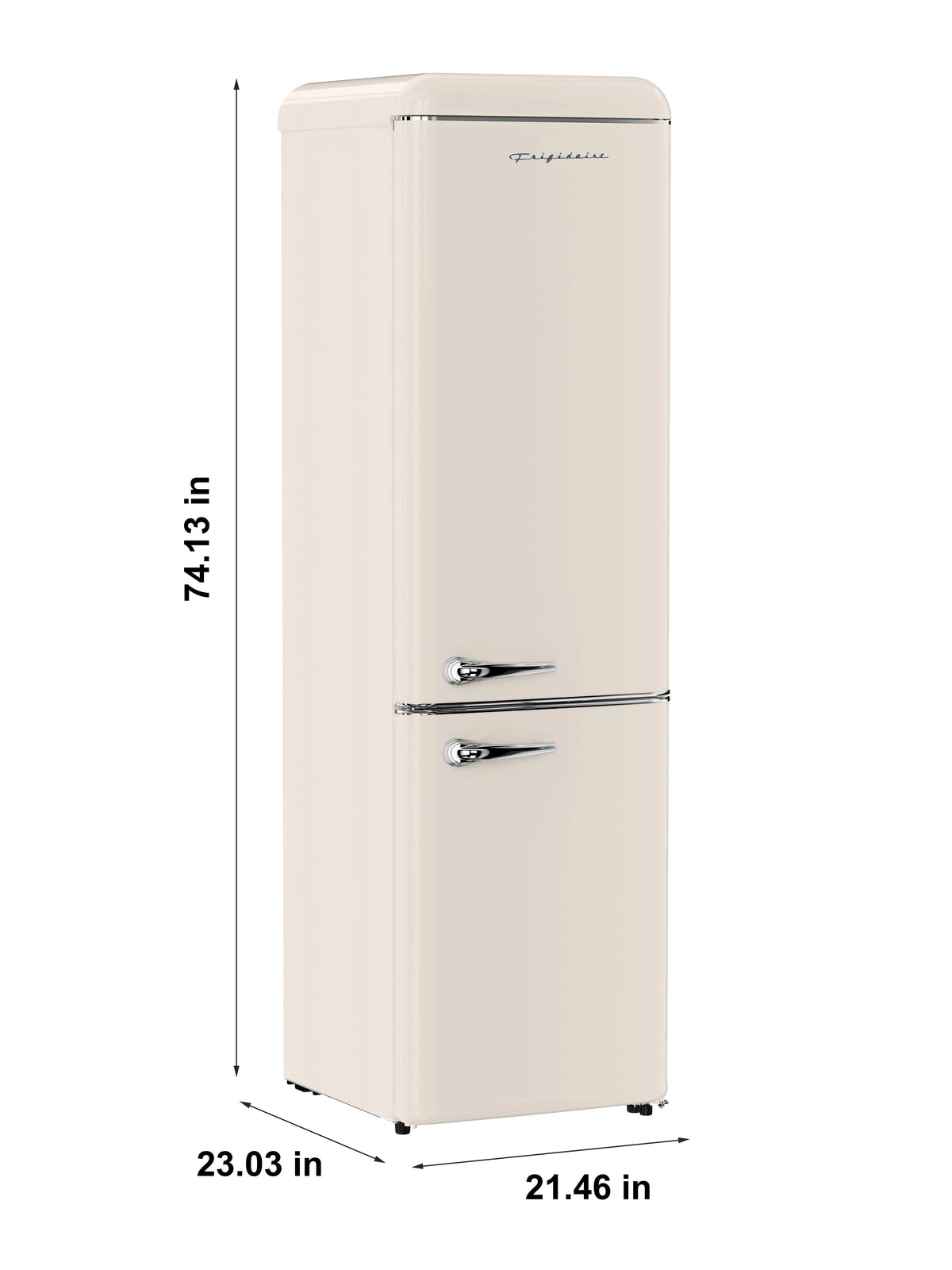 Frigidaire Bottom Mount Retro Refrigerator, 9.0 Cu. Ft., Black
