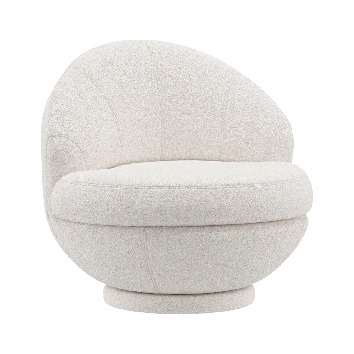 Hillsdale Boulder Upholstered Swivel Storage Chair, Ash White