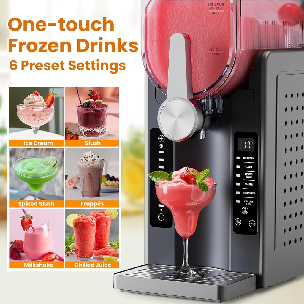 BKPPM Slushie Machine, 70 oz, Gray - SBL-2408