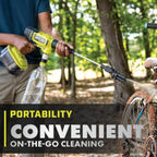 Ryobi ONE+ HP 18V Cordless Electric Cold Water Power Cleaner, 600 PSI 0.7 GPM, 20 ft. Siphon Hose