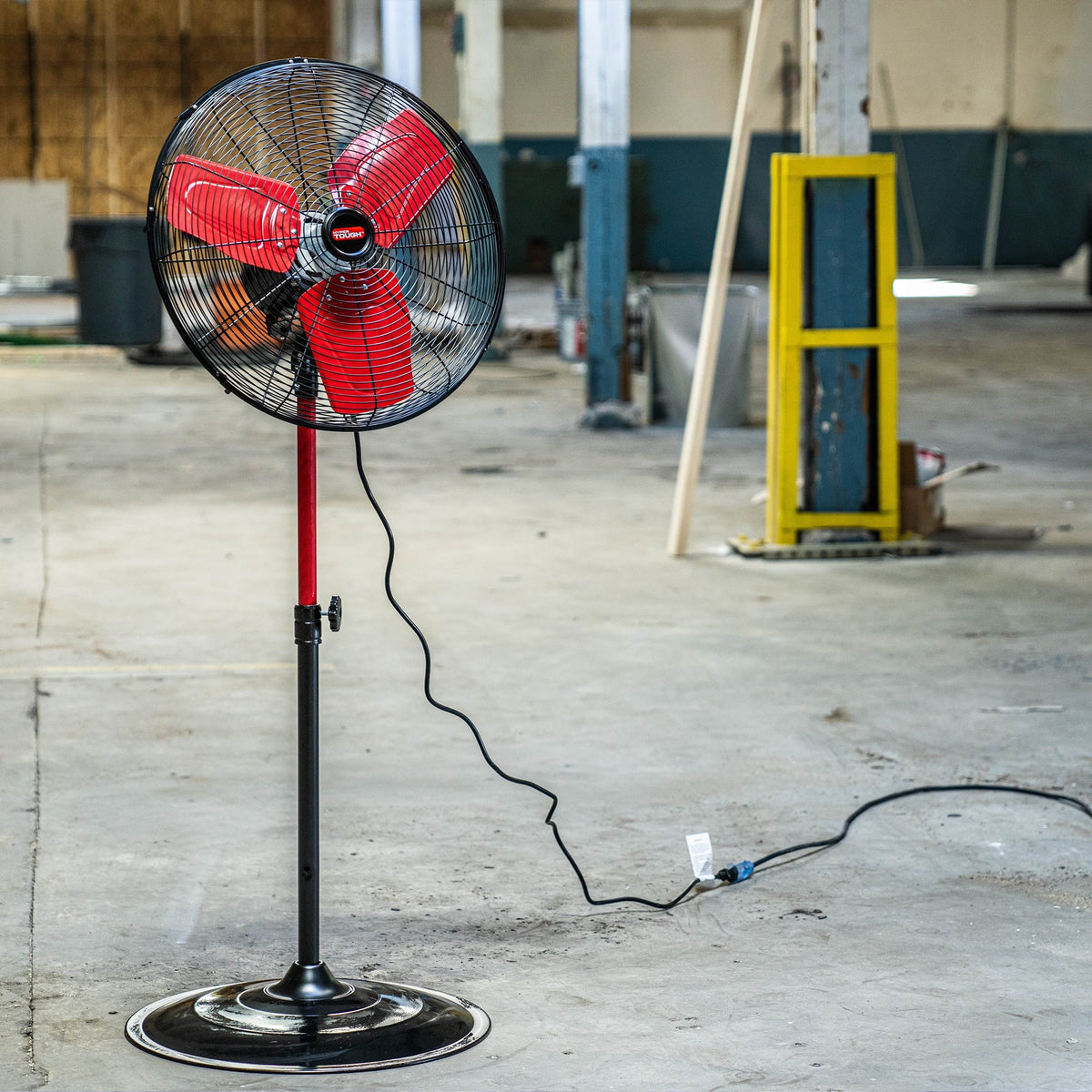 Hyper Tough 20 inch 3-Speed Oscillating Metal Pedestal Fan, Red & Black