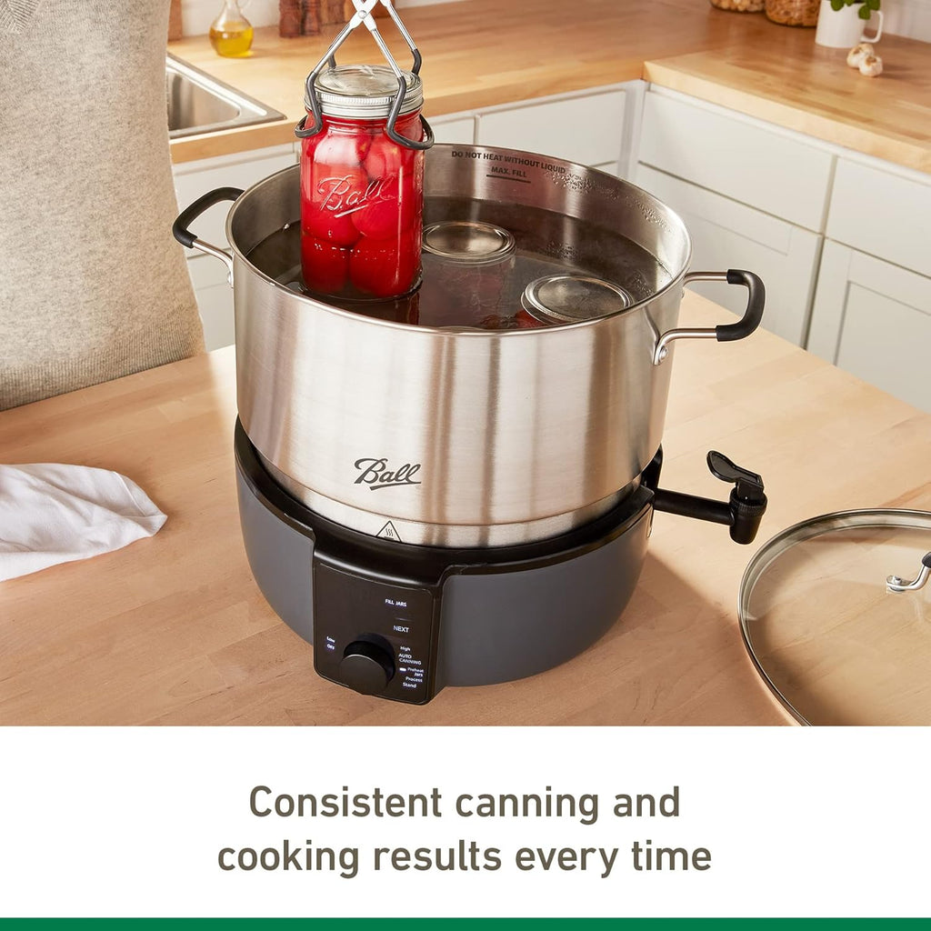 Electric Water Bath Canner, 21-Quart - Automatic Home Canning Appliance