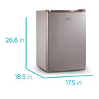BLACK+DECKER 2.5 cu. ft. Mini Fridge With Freezer, Stainless Look - BCRK25V