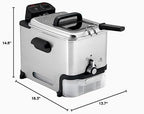 T-Fal Ultimate Steel Deep Fryer With Basket, 3.5 Liter Oil And 2.6 Pound Food Capacity - EZ Clean Pro
