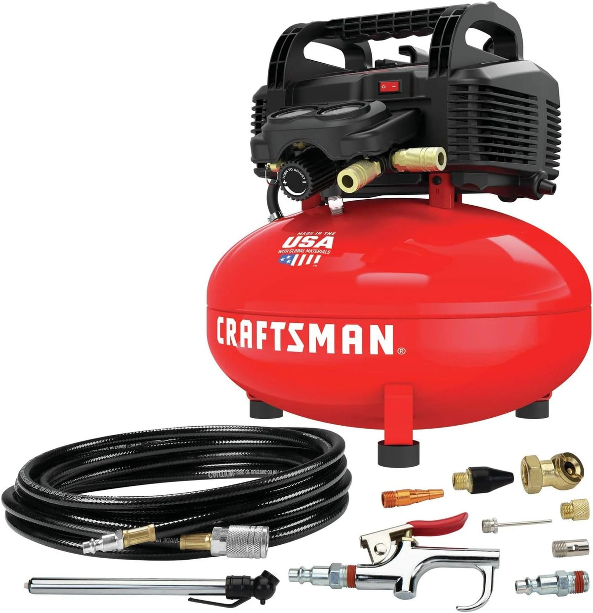 6 Gallon Oil-Free Pancake Air Compressor Kit - 150 PSI