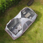 unp 10-Person Camping Tent, 18ft x 9ft x 78in, 2 Rooms, 5 Mesh Windows