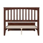 AFI Becket Full Solid Wood Low Profile Platform Bed With Matching Footboard, Walnut