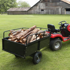 VEVOR Steel ATV Dump Cart, 750 lbs, 15 Cubic Feet - Garden Utility Trailer