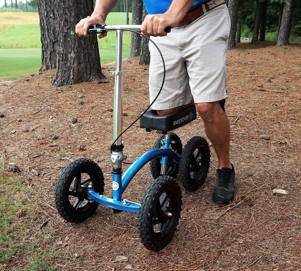 KneeRover All Terrain Knee Walker, Metallic Blue - QUAD