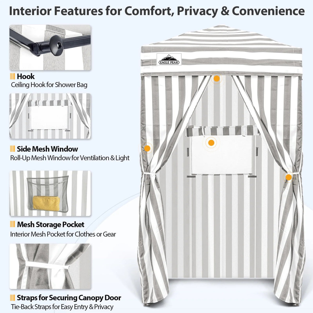EAGLE PEAK Ultra Compact 4 ft x 4 ft Pop-Up Changing Room Canopy - Flex