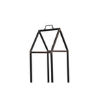 3R Studios House Shaped Metal Log Holder, 13 in. L x 12.5 in. W x 55.75 in. H