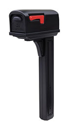 Rubbermaid Mailbox And Post Combo 49.88in X 10.13in X 20.75in Polyethylene Black