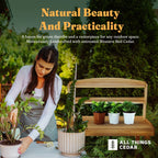 All Things Cedar Deluxe Potting Bench Outdoor Garden Workstation Table - 47-1/2L x 24W x 61H