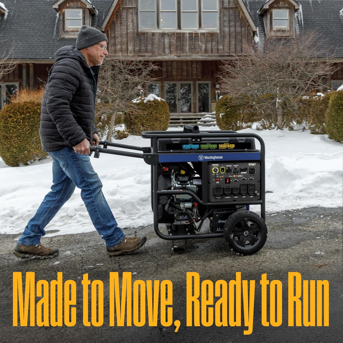 Westinghouse Tri-Fuel Portable Generator 18 000 Peak Watt - WGen14500TFc