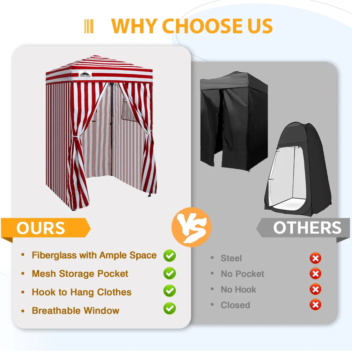 EAGLE PEAK Ultra Compact 4 ft x 4 ft Pop-Up Changing Room Canopy - Flex