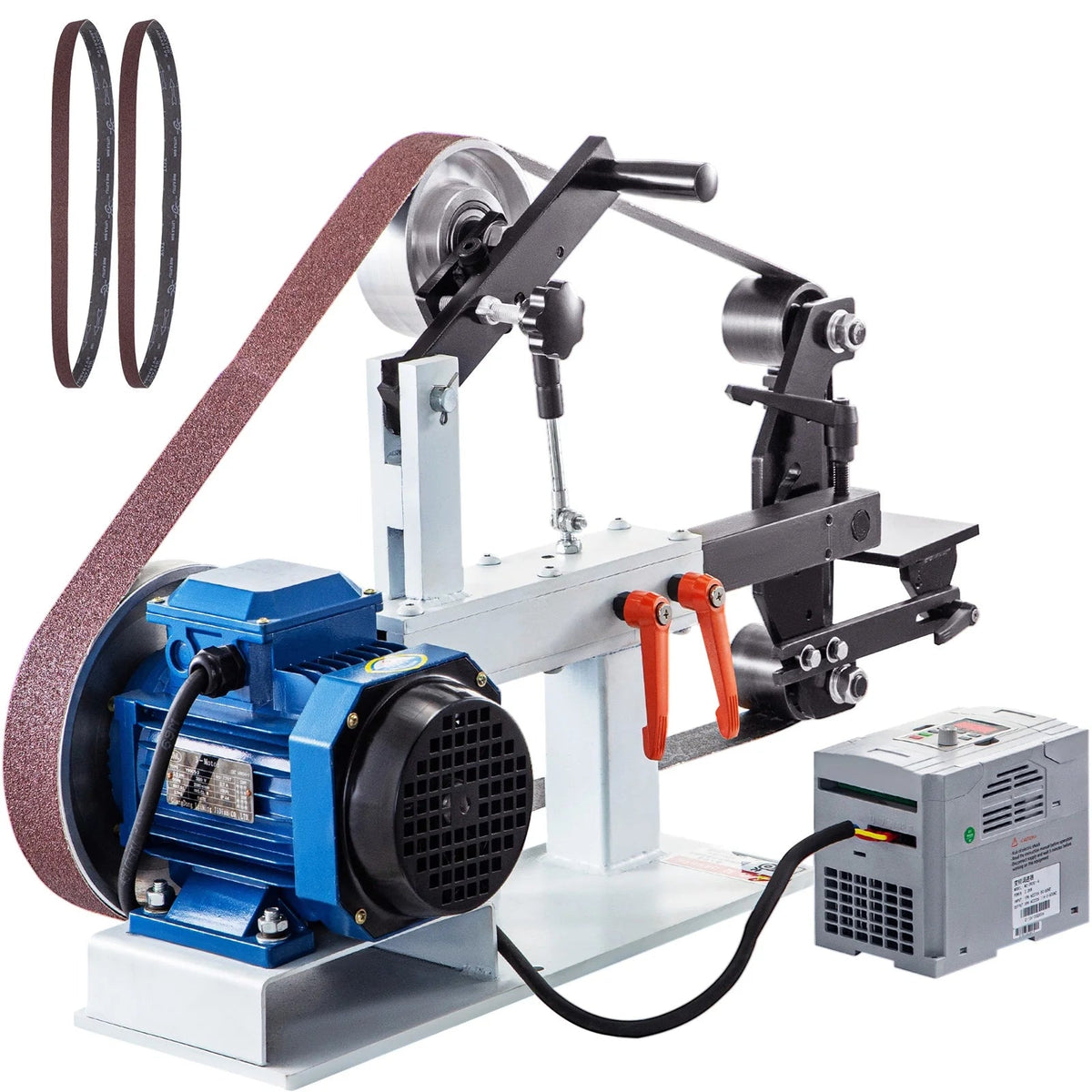 KFFKFF Metalworking Belt Sander Grinder, 1500W 2HP, 2 x 82 in, 3-in-1
