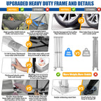 HOTEEL Heavy Duty Pop-Up Canopy Tent 10x15, 4 Sidewalls, Black