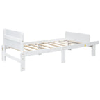 White Twin Bed With Footboard Bench