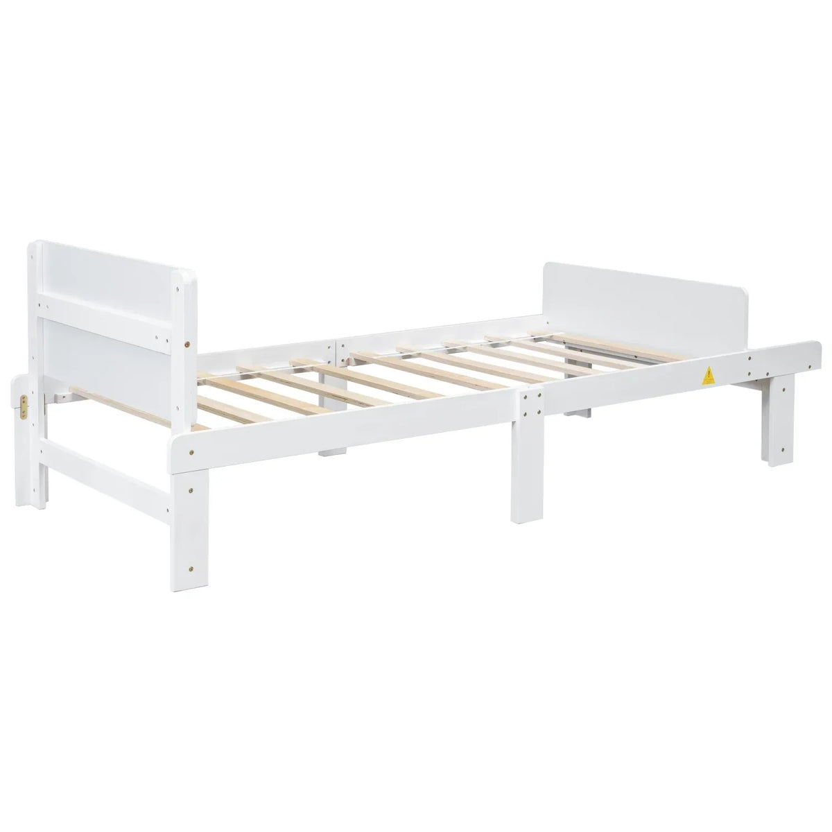 White Twin Bed With Footboard Bench