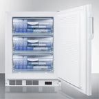 ADA Compliant Undercounter Medical All-Freezer, -25 C Operation, White, Front Lock, 32 Inch Height