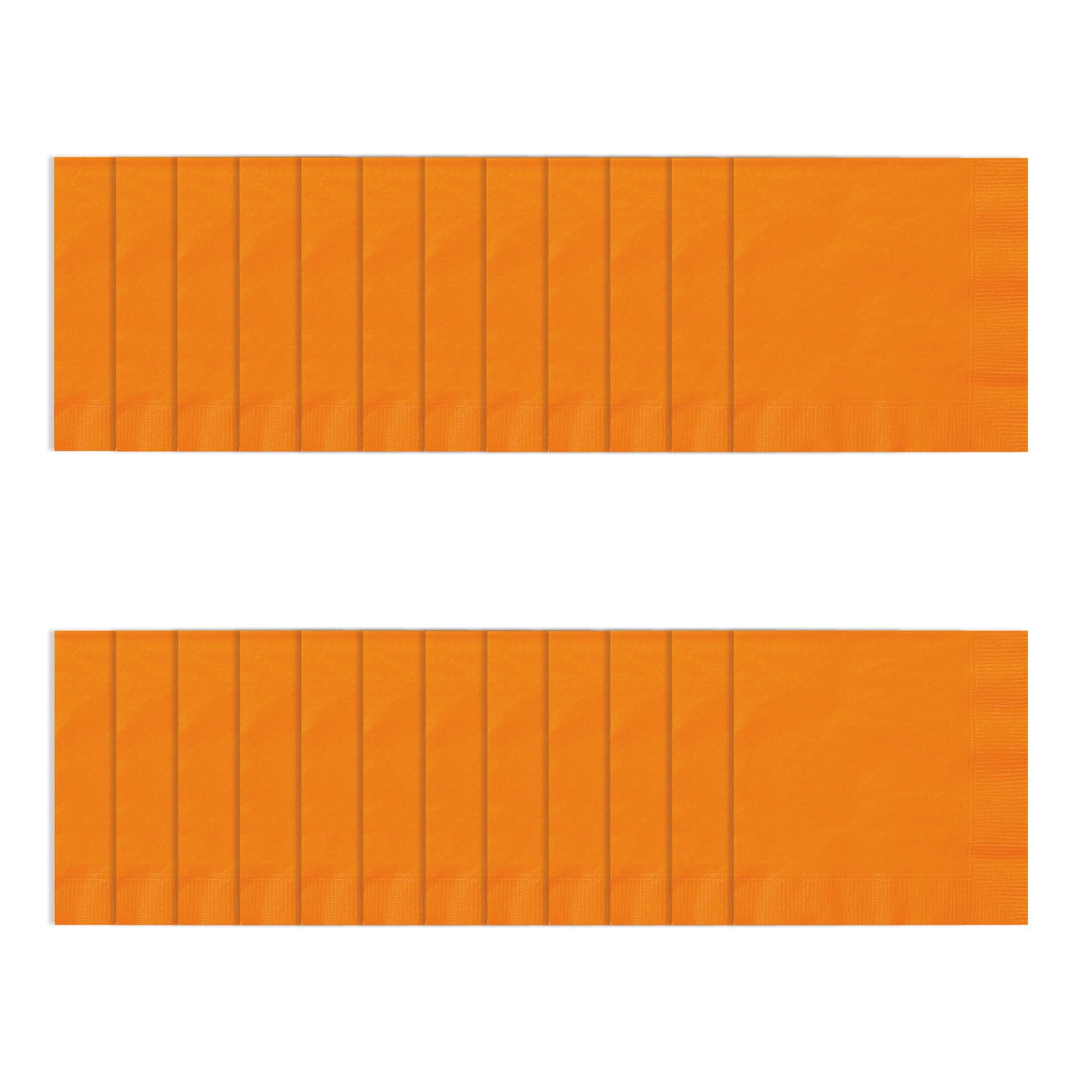 24 Count 6.5IN x 6.5IN Orange Disposable Paper Napkins by Way To Celebrate