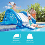 Kool Splash Inflatable Water Slide With Built-In Sprayers, Blue, 131 x 81 x 46 in