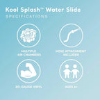 Kool Splash Inflatable Water Slide With Built-In Sprayers, Blue, 131 x 81 x 46 in