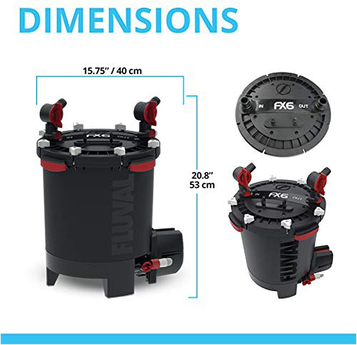 Fluval Canister Filter for Aquariums Up To 400 Gal - FX6 A219