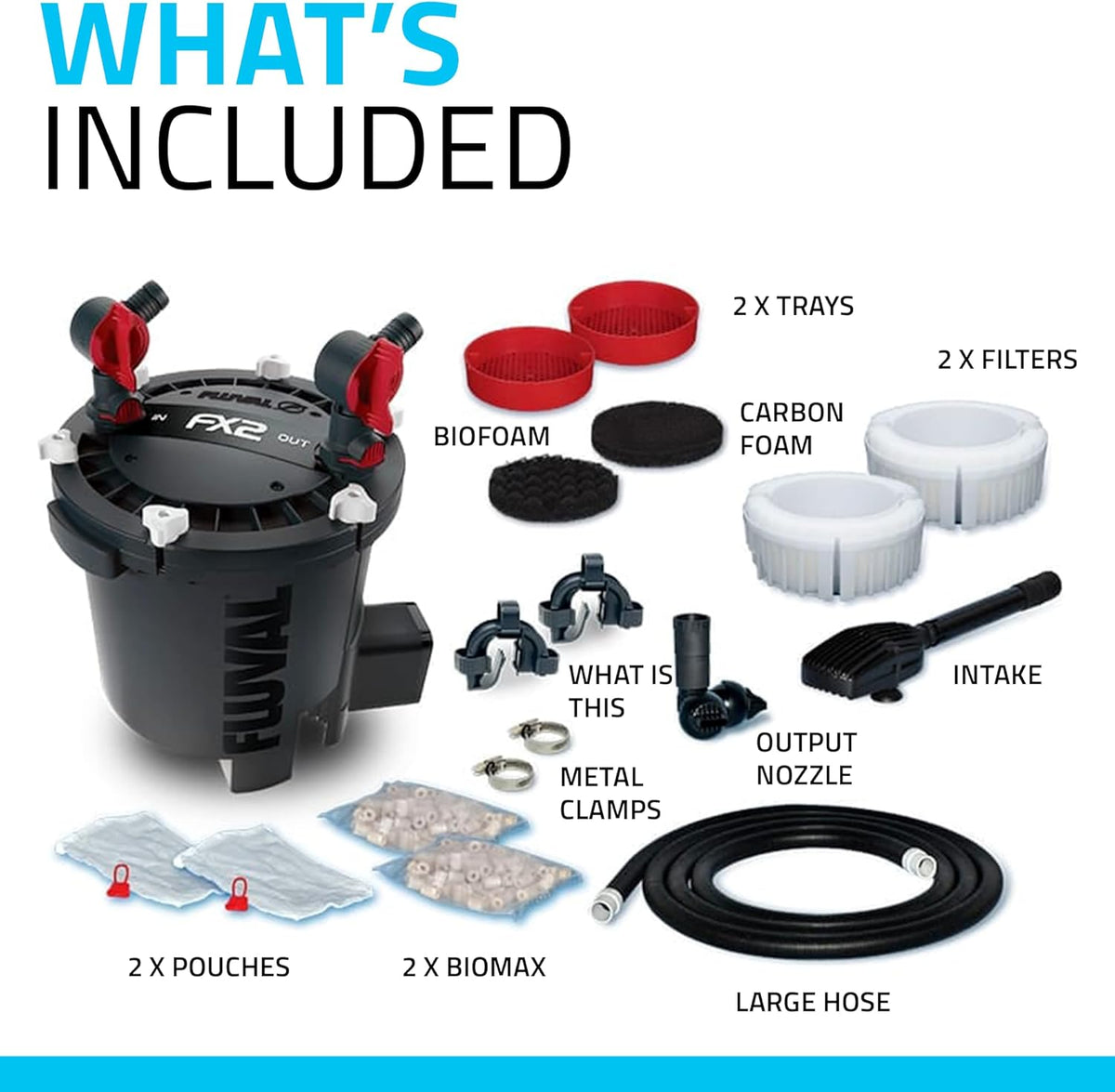 Fluval Canister Filter for Aquariums Up To 400 Gal - FX6 A219