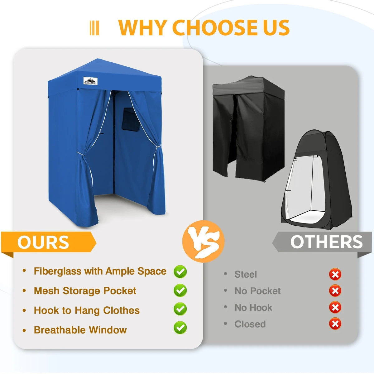 EAGLE PEAK Ultra Compact 4 ft x 4 ft Pop-Up Changing Room Canopy - Flex