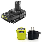 Ryobi 18V ONE+ 3-Tool Camping Kit With Area Light, Bluetooth Speaker, 4 in Clamp Fan, 1.5 Ah Battery, Charger And 16 in Buho Tool Bag