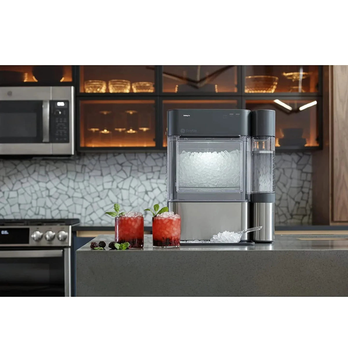 GE Profile Opal 2.0 Nugget Ice Maker, 24 Pounds Per Day, Black Stainless - XPIO23BCBT