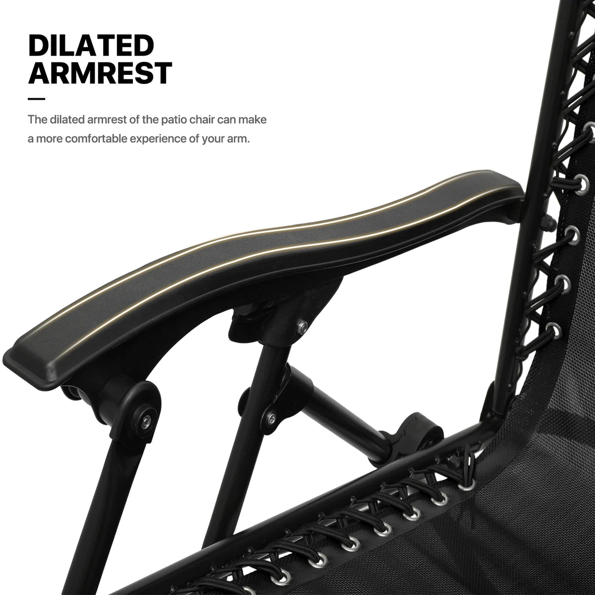 MoNiBloom Zero Gravity Reclining Chairs Set Of 2 With Canopy Shade And Headrest, Black - 330 lbs
