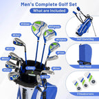 Men's Complete Golf Club Set With Stand Bag