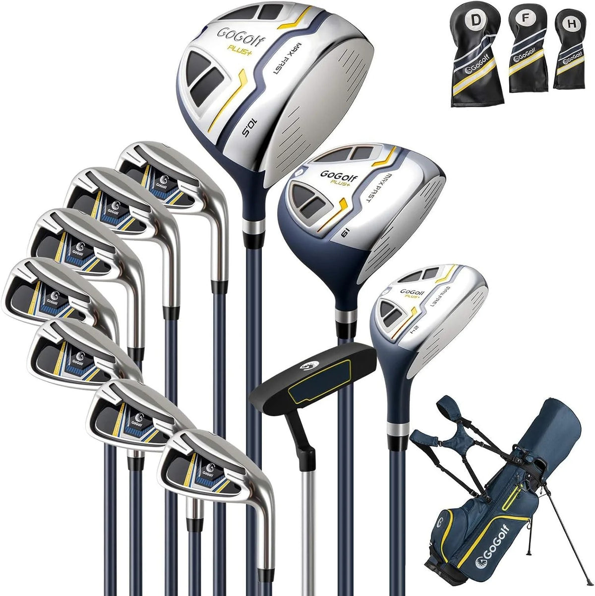 Men's Complete Golf Club Set With Stand Bag