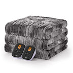 WOOMER Heated Blanket King Size 90 x 100 in Marble Grey