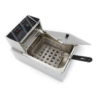 Electric Deep Fryer 6L/6.3QT Stainless Steel Countertop 1700W Single Tank